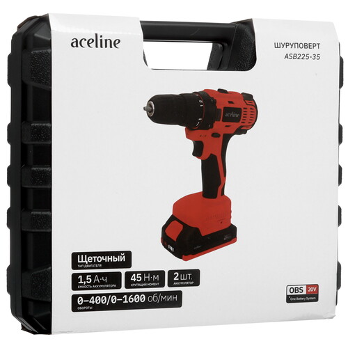 Купить Дрель-шуруповерт Aceline OBS ASB225-35 OBS 20V  9053605. Характеристики, отзывы и цены в Донецке