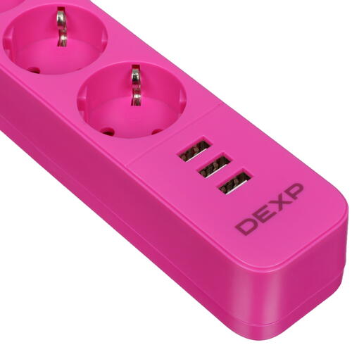 Купить Сетевой фильтр DEXP Intensity 418WU Pink розовый  5419959. Характеристики, отзывы и цены в Донецке