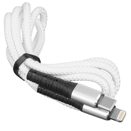 Купить Кабель круглый WIIIX Lightning 8-pin - USB Type-C белый 1 м  5488308. Характеристики, отзывы и цены в Донецке
