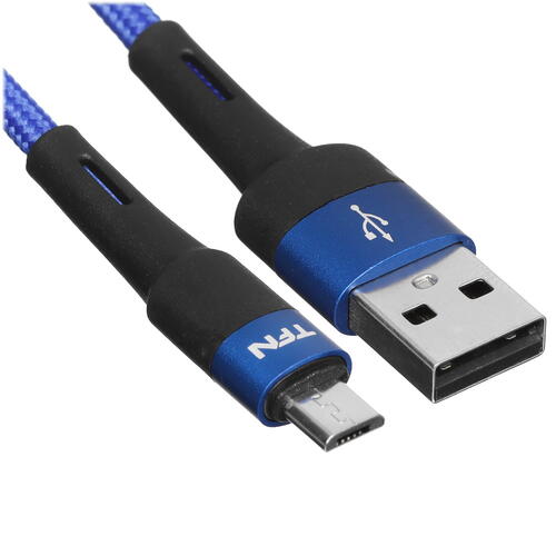 Купить Кабель круглый TFN micro USB - USB 2.0 Type-A синий 1.2 м  5465797. Характеристики, отзывы и цены в Донецке