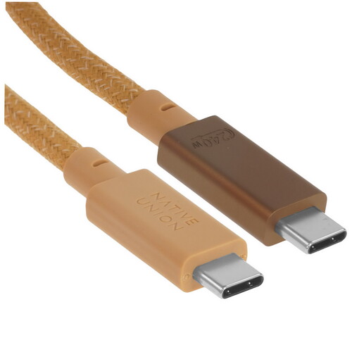 Купить Кабель круглый Native Union USB Type-C - USB Type-C желтый 2.4 м  5466035. Характеристики, отзывы и цены в Донецке