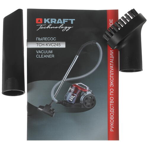 Купить Пылесос Kraft TCH-KVC 245 красный  8146712. Характеристики, отзывы и цены в Донецке