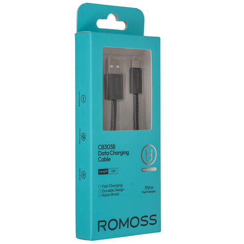 Купить Кабель круглый Romoss USB Type-C - USB 2.0 Type-A черный 1.2 м  9255492. Характеристики, отзывы и цены в Донецке