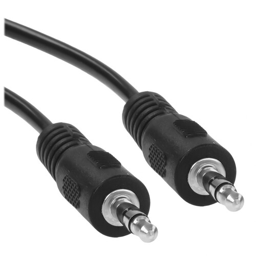 Купить Кабель   Сигнал jack 3.5 мм - jack 3.5 мм черный  5480118. Характеристики, отзывы и цены в Донецке