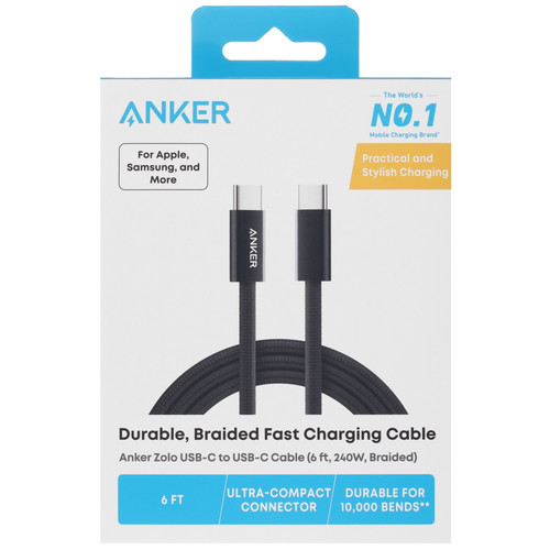 Купить Кабель Anker USB Type-C - USB Type-C черный  5637455. Характеристики, отзывы и цены в Донецке