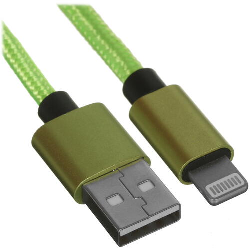 Купить Кабель круглый DEXP Lightning 8-pin - USB 2.0 Type-A зеленый 1 м  4834194. Характеристики, отзывы и цены в Донецке
