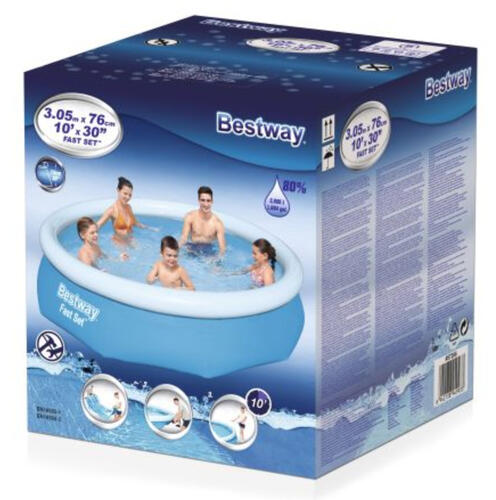 Купить Бассейн надувной Fast Set, 305 х 76 см, от 6 лет, 57266 Bestway  5464717. Характеристики, отзывы и цены в Донецке