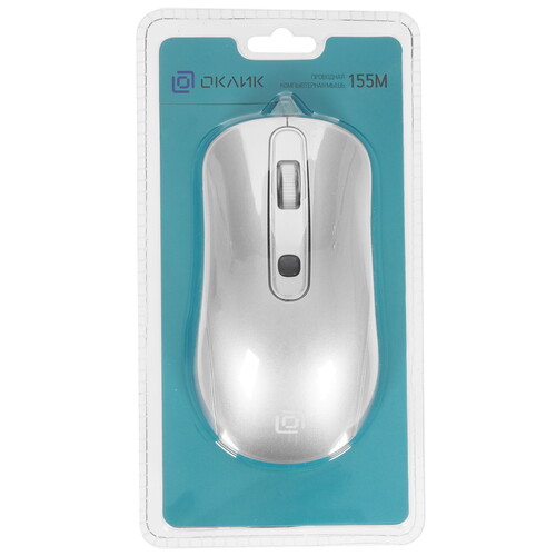 Купить Мышь проводная Oklick 155M [337117] серебристый  5027056. Характеристики, отзывы и цены в Донецке