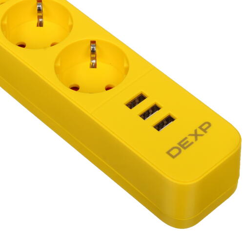 Купить Сетевой фильтр DEXP Intensity 418WU Yellow желтый  5419957. Характеристики, отзывы и цены в Донецке