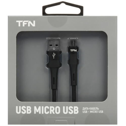 Купить Кабель круглый TFN micro USB - USB 2.0 Type-A черный 1.2 м  5465320. Характеристики, отзывы и цены в Донецке