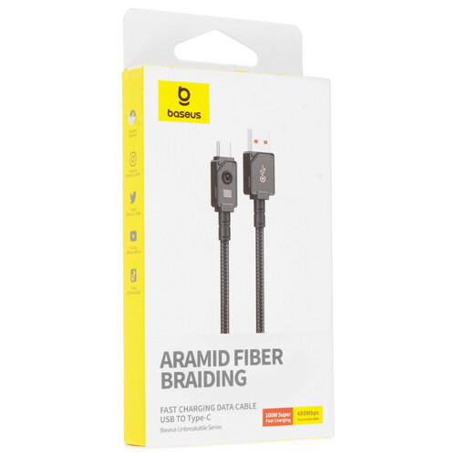 Купить Кабель круглый Baseus USB Type-C - USB 2.0 Type-A черный 1 м  5455780. Характеристики, отзывы и цены в Донецке