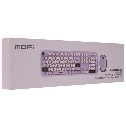 Купить Клавиатура+мышь беспроводная   MOFii SMK-693M2AG фиолетовый  9241075. Характеристики, отзывы и цены в Донецке