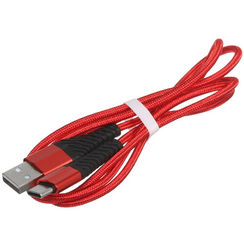 Купить Кабель круглый Hoco USB Type-C - USB 2.0 Type-A красный 1 м  5475029. Характеристики, отзывы и цены в Донецке
