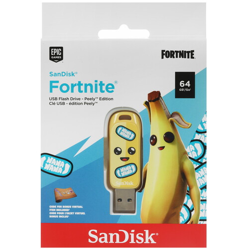 Купить Память USB Flash 64 ГБ Sandisk Fortnite Peely Edition  5635904. Характеристики, отзывы и цены в Донецке