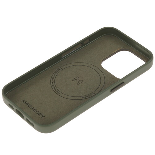 Купить Накладка  Magssory Eco Leather Case для Apple iPhone 15 Pro зеленый  9265545. Характеристики, отзывы и цены в Донецке