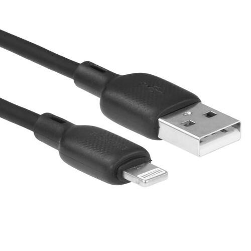 Купить Кабель круглый Borofone Lightning 8-pin - USB 2.0 Type-A черный 3 м  9244379. Характеристики, отзывы и цены в Донецке