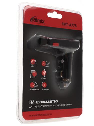 Купить FM-трансмиттер Ritmix FMT-A775  1113337. Характеристики, отзывы и цены в Донецке