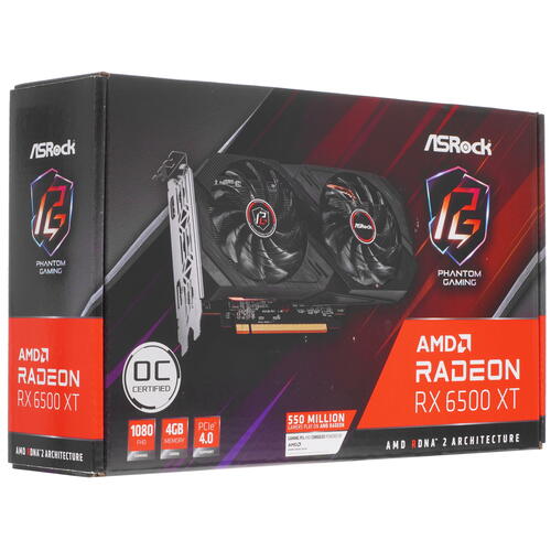 Купить Видеокарта ASRock AMD Radeon RX 6500 XT Phantom Gaming D OC  5011945. Характеристики, отзывы и цены в Донецке