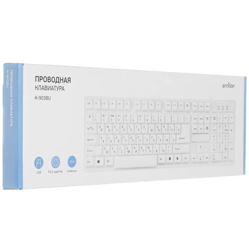 Купить Клавиатура  проводная Aceline K-903BU  1359874. Характеристики, отзывы и цены в Донецке