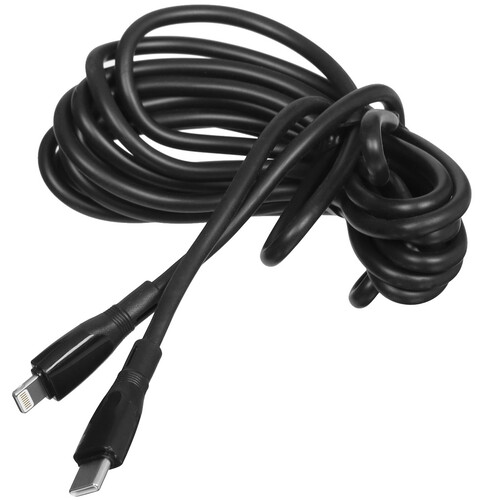 Купить Кабель круглый PERO Lightning 8-pin - USB Type-C черный 3 м  5474208. Характеристики, отзывы и цены в Донецке