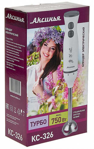 Купить Блендер погружной Аксинья КС-326 белый  9037516. Характеристики, отзывы и цены в Донецке