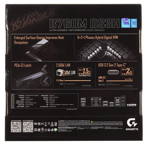 Купить Материнская плата GIGABYTE B760M DS3H  5087575. Характеристики, отзывы и цены в Донецке