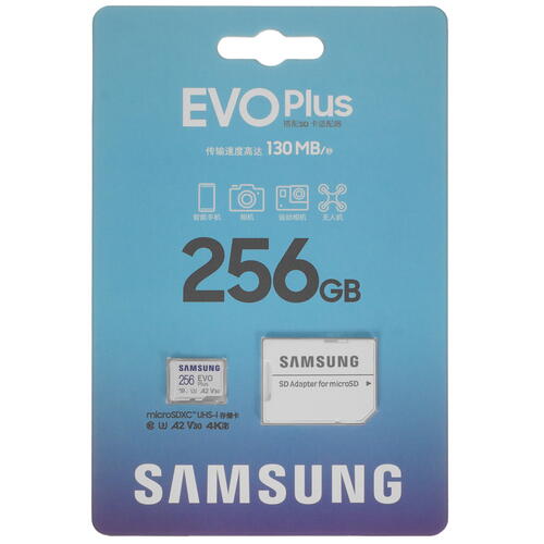 Купить Карта памяти Samsung EVO Plus microSDXC 256 ГБ [MB-MC256KA/CN]  5038202. Характеристики, отзывы и цены в Донецке