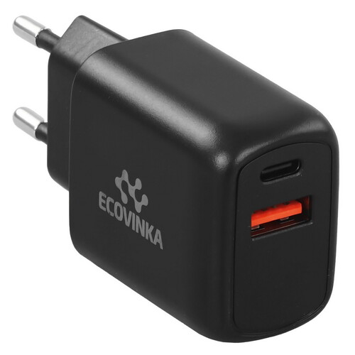 Купить Сетевое зарядное устройство ECOVINKA GAN-33UE черный  9139787. Характеристики, отзывы и цены в Донецке