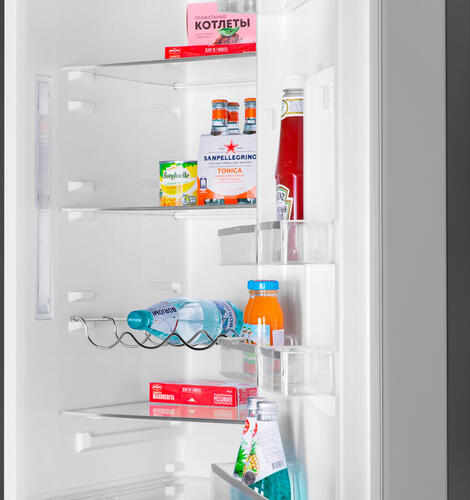 Купить Холодильник с морозильником  MAUNFELD MFF185SFSB серый  5310112. Характеристики, отзывы и цены в Донецке