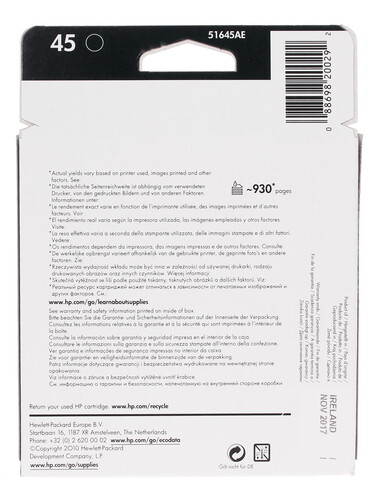 Купить Картридж HP 45 (51645AE) черный  0003170. Характеристики, отзывы и цены в Донецке