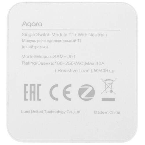 Купить Управляемое реле Aqara Single Switch Module T1 SSM-U01  4753681. Характеристики, отзывы и цены в Донецке