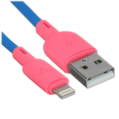 Купить Кабель круглый BY Lightning 8-pin - USB 2.0 Type-A синий 1 м  5482074. Характеристики, отзывы и цены в Донецке