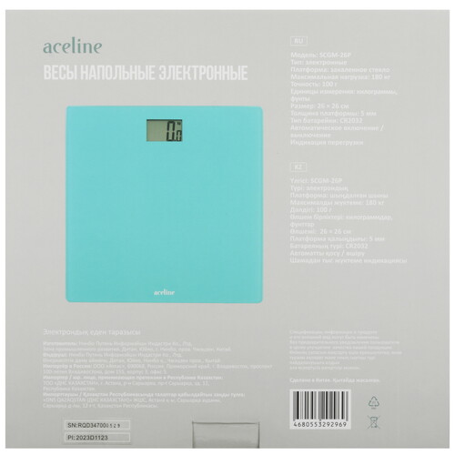 Купить Весы Aceline SCGM-26P бирюзовый  9043053. Характеристики, отзывы и цены в Донецке