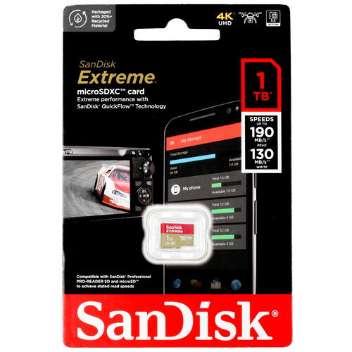 Купить Карта памяти SanDisk Extreme microSDXC 1024 ГБ  5408836. Характеристики, отзывы и цены в Донецке