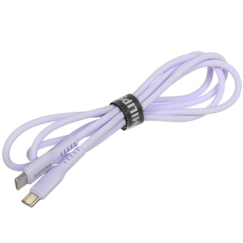 Купить Кабель круглый PHILIPS USB Type-C - USB Type-C фиолетовый 1.2 м  5492641. Характеристики, отзывы и цены в Донецке