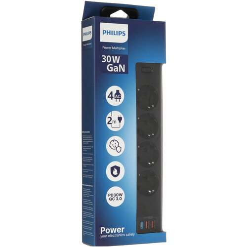Купить Сетевой фильтр Philips CHP8246BA/51 черный  9158524. Характеристики, отзывы и цены в Донецке