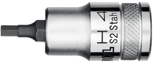 Купить Торцовая бита-головка KRAFTOOL INDUSTRIE QUALITAT, материал S2, HEX, сатинированная, 1/2, H4  9012694. Характеристики, отзывы и цены в Донецке