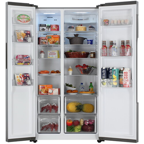 Купить Холодильник Side by Side   Haier HRF-522DS6RU серебристый  9291505. Характеристики, отзывы и цены в Донецке