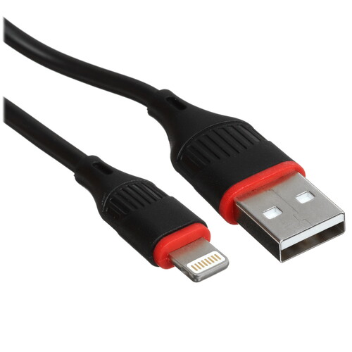 Купить Кабель круглый Borofone Lightning 8-pin - USB 2.0 Type-A черный 1 м  5475056. Характеристики, отзывы и цены в Донецке