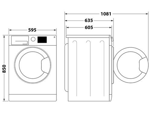 Купить Стирально-сушильная машина Whirlpool FFWDB 976258 BV EE белый  5412885. Характеристики, отзывы и цены в Донецке