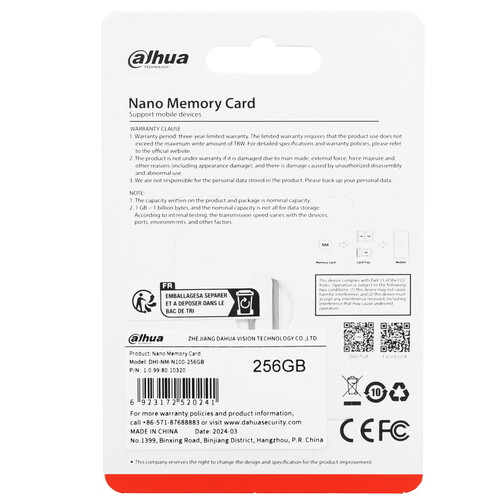 Купить Карта памяти Dahua nanoSD 256 ГБ [DHI-NM-N100-256GB]  9138550. Характеристики, отзывы и цены в Донецке
