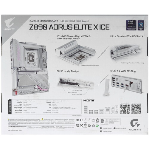 Купить Материнская плата GIGABYTE Z890 AORUS ELITE X ICE  5492099. Характеристики, отзывы и цены в Донецке