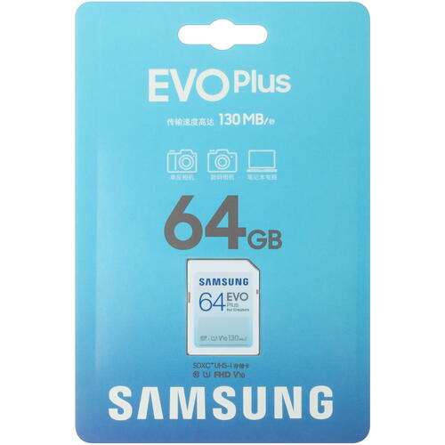 Купить Карта памяти Samsung EVO Plus SDXC 64 ГБ [MB-SC64K/CN]  5068839. Характеристики, отзывы и цены в Донецке