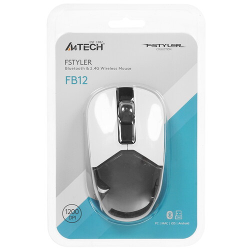 Купить Мышь беспроводная A4Tech Fstyler FB12  черный  4888864. Характеристики, отзывы и цены в Донецке