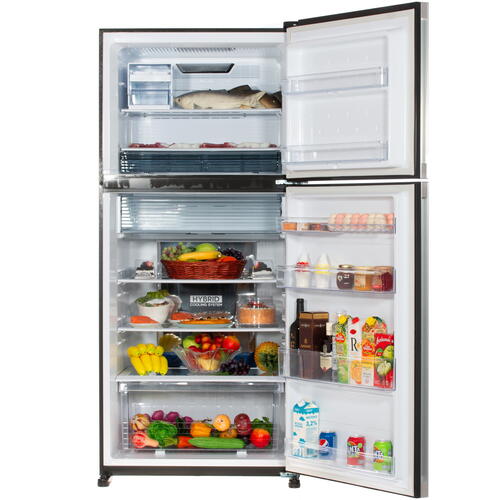 Купить Холодильник с морозильником   Sharp SJXG55PMBK черный  8117587. Характеристики, отзывы и цены в Донецке