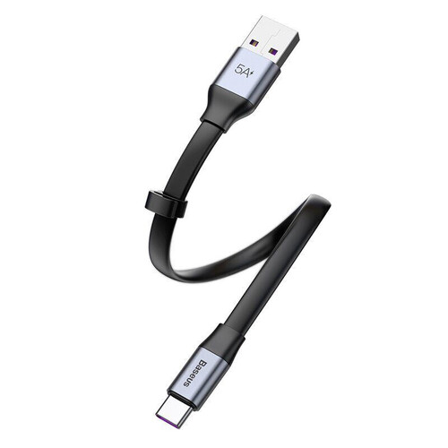 Купить Кабель плоский Baseus USB Type-C - USB 2.0 Type-A черный 0.23 м  5627468. Характеристики, отзывы и цены в Донецке
