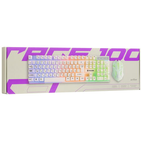 Купить Клавиатура+мышь  проводная  Aceline GS Rage 100 белый  5427592. Характеристики, отзывы и цены в Донецке