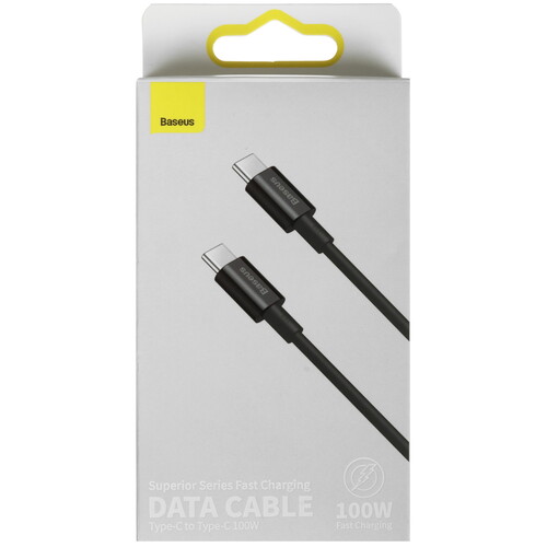 Купить Кабель круглый Baseus USB Type-C - USB Type-C черный 2 м  9260775. Характеристики, отзывы и цены в Донецке