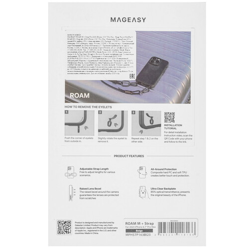 Купить Накладка  SwitchEasy Roam M для Apple iPhone 15 Pro Max бежевый/прозрачный  9106837. Характеристики, отзывы и цены в Донецке