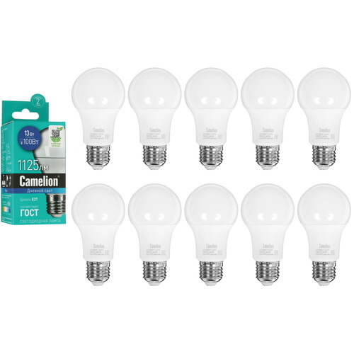 Купить Лампа светодиодная Camelion LED E27/A60/13w/865  5642993. Характеристики, отзывы и цены в Донецке